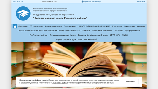 Скриншот сайта