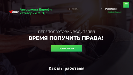 Скриншот сайта