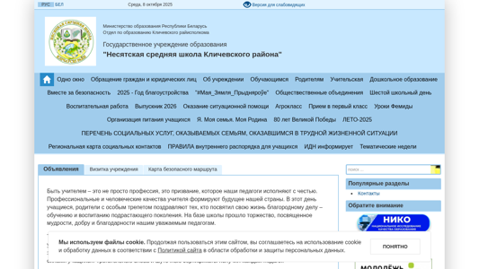 Скриншот сайта