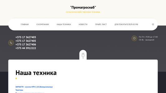 Скриншот сайта