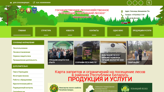 Скриншот сайта