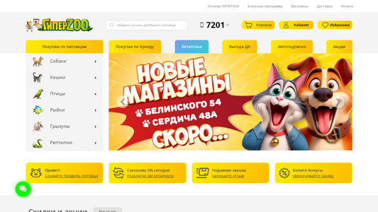 Скриншот сайта