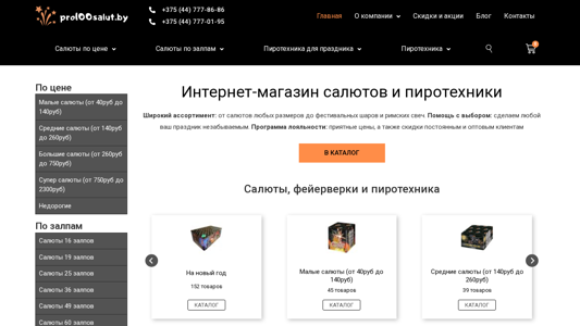 Скриншот сайта