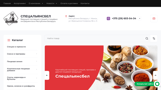 Скриншот сайта