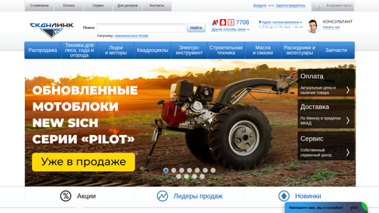 Скриншот сайта