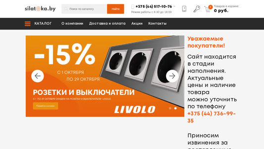 Скриншот сайта