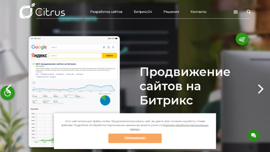 Скриншот сайта