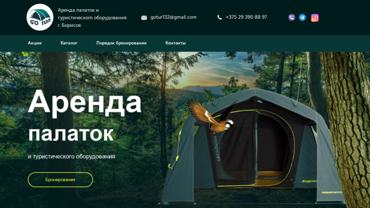 Скриншот сайта