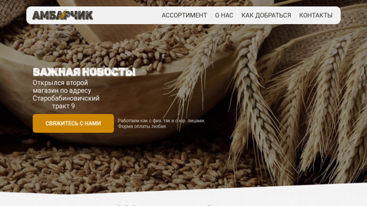 Скриншот сайта