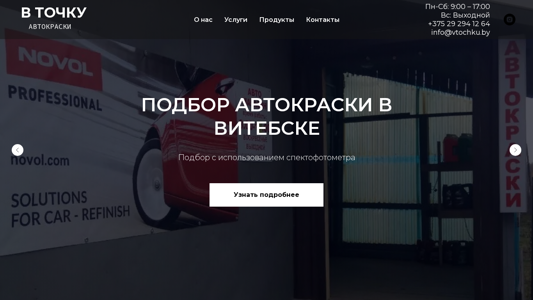 Скриншот сайта