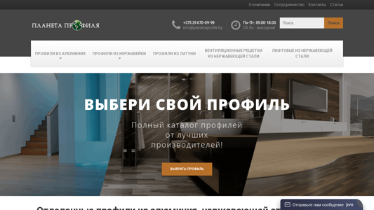 Скриншот сайта