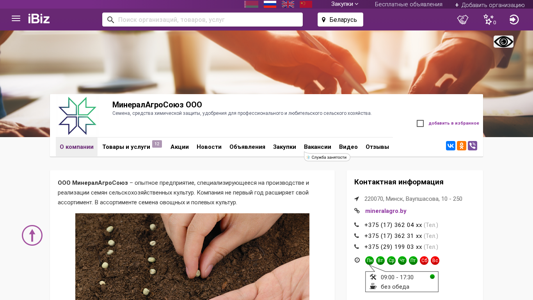 Скриншот сайта