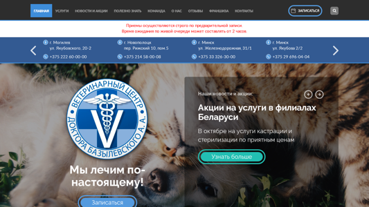 Скриншот сайта