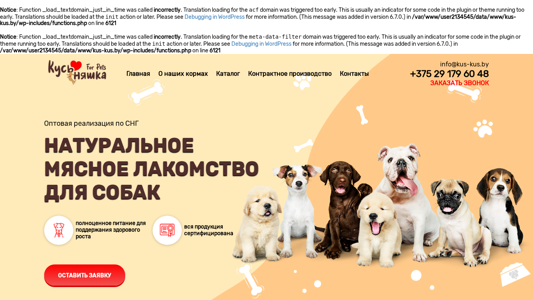 Скриншот сайта