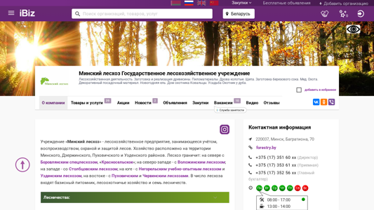 Скриншот сайта