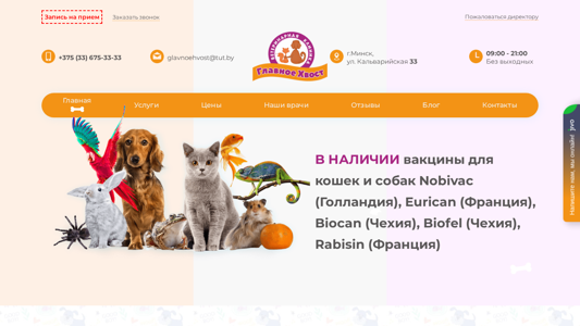 Скриншот сайта