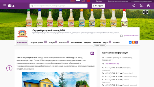 Скриншот сайта