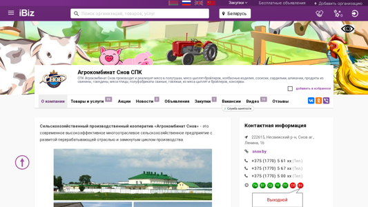 Скриншот сайта