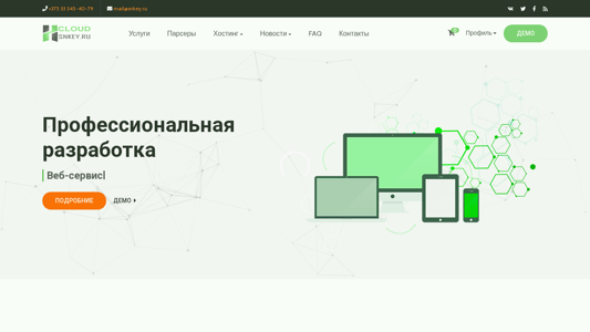 Скриншот сайта