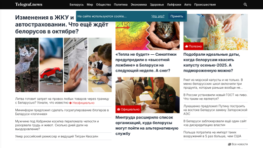 Скриншот сайта