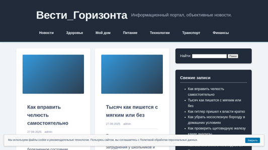 Скриншот сайта