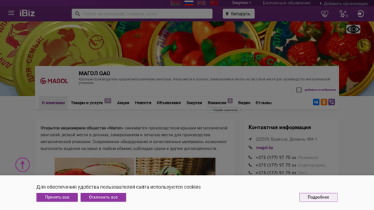 Скриншот сайта