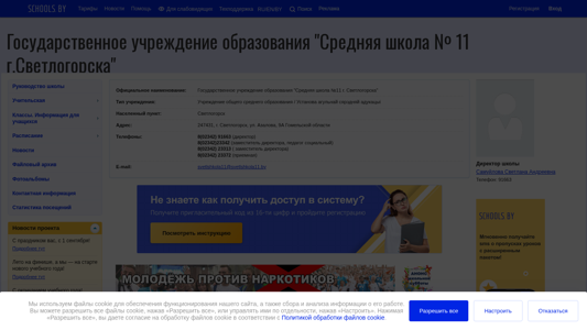 Скриншот сайта