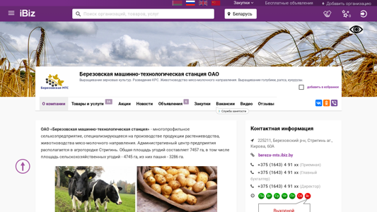 Скриншот сайта
