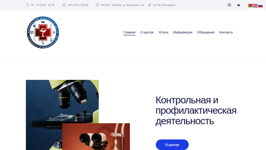 Скриншот сайта