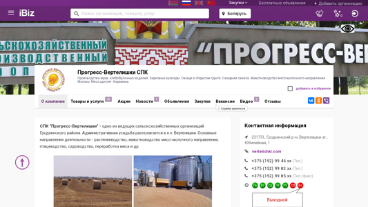 Скриншот сайта