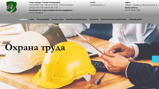 Скриншот сайта