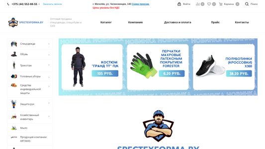 Скриншот сайта