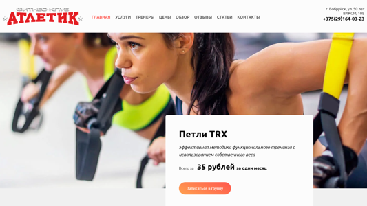 Скриншот сайта