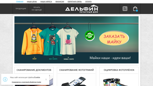 Скриншот сайта