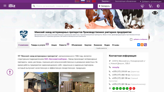 Скриншот сайта