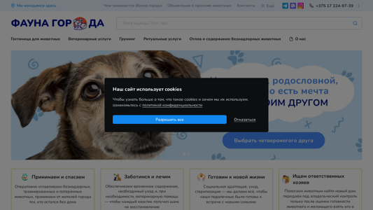 Скриншот сайта