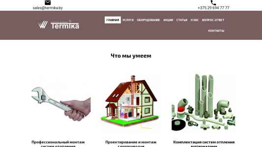Скриншот сайта