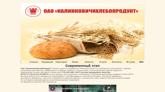 Скриншот сайта