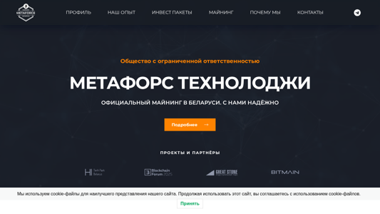 Скриншот сайта