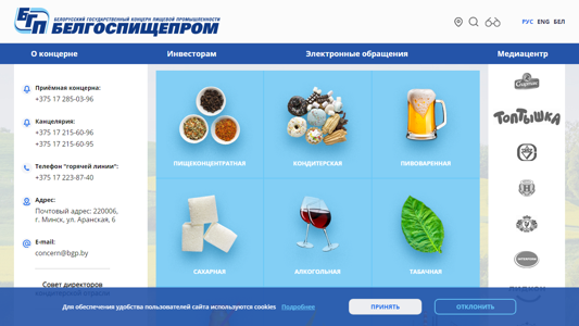 Скриншот сайта