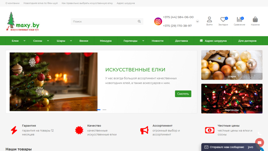 Скриншот сайта