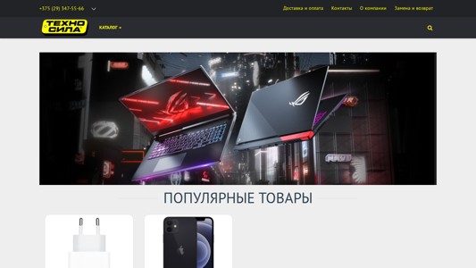 Скриншот сайта