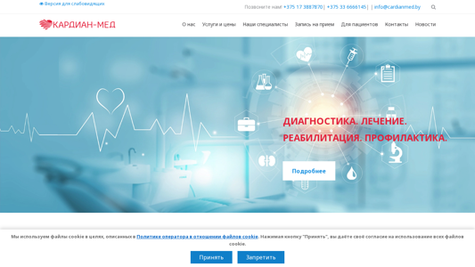 Скриншот сайта