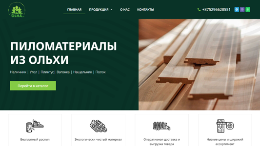 Скриншот сайта