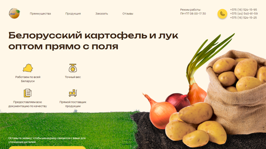 Скриншот сайта