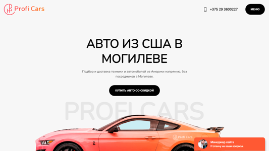 Скриншот сайта