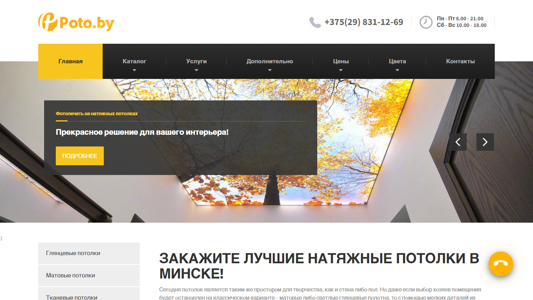 Скриншот сайта