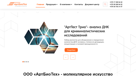 Скриншот сайта