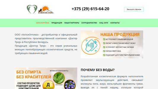 Скриншот сайта