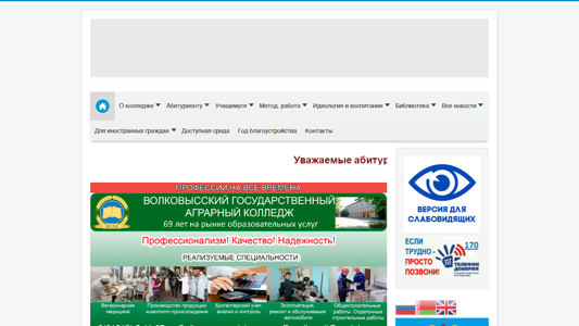 Скриншот сайта